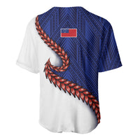 Ula Fala Red Samoa Chief Baseball Jersey Samoan Art Black Tribal LT9 - Polynesian Pride