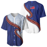 Ula Fala Red Samoa Chief Baseball Jersey Samoan Art Black Tribal LT9 - Polynesian Pride