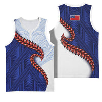 Ula Fala Red Samoa Chief Basketball Jersey Samoan Art Black Tribal LT9 - Polynesian Pride