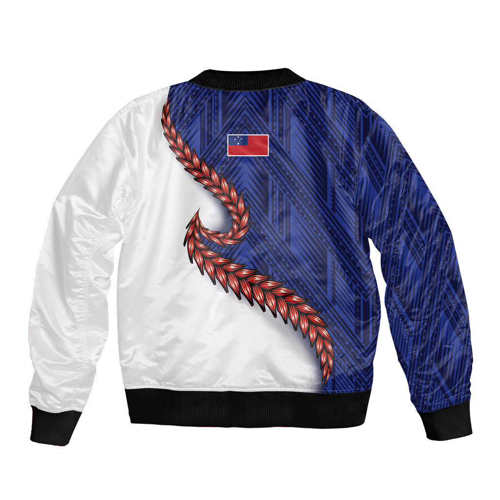 Ula Fala Red Samoa Chief Bomber Jacket Samoan Art Black Tribal LT9 - Polynesian Pride