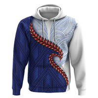 Ula Fala Red Samoa Chief Zip Hoodie Samoan Art Black Tribal LT9 Pullover Hoodie Blue - Polynesian Pride