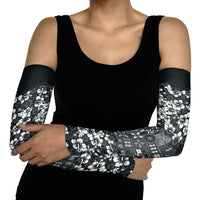 Black Hawaiian Tapa Tribal Hibiscus Arm Sleeves LT9 - Polynesian Pride