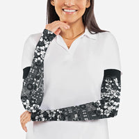 Black Hawaiian Tapa Tribal Hibiscus Arm Sleeves LT9 - Polynesian Pride