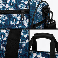 Blue Hawaiian Tapa Tribal Hibiscus Duffle Bag LT9 - Polynesian Pride