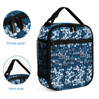 Blue Hawaiian Tapa Tribal Hibiscus Lunch Bag LT9 - Polynesian Pride