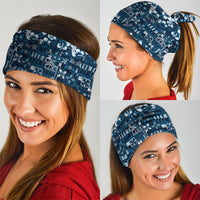 Blue Hawaiian Tapa Tribal Hibiscus Neck Gaiter LT9 - Polynesian Pride