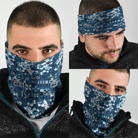 Blue Hawaiian Tapa Tribal Hibiscus Neck Gaiter LT9 - Polynesian Pride