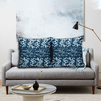 Blue Hawaiian Tapa Tribal Hibiscus Pillow Cover LT9 - Polynesian Pride