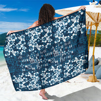 Blue Hawaiian Tapa Tribal Hibiscus Sarong LT9 One Size 44 x 66 inches Blue - Polynesian Pride