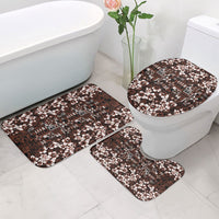 Burgundy Hawaiian Tapa Tribal Hibiscus Bathroom Set LT9 - Polynesian Pride