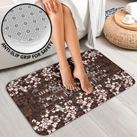 Burgundy Hawaiian Tapa Tribal Hibiscus Bathroom Set LT9 - Polynesian Pride