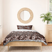 Burgundy Hawaiian Tapa Tribal Hibiscus Bedding Set LT9 - Polynesian Pride