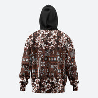 Burgundy Hawaiian Tapa Tribal Hibiscus Hoodie LT9 - Polynesian Pride