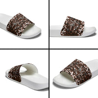 Burgundy Hawaiian Tapa Tribal Hibiscus Slide Sandals LT9 - Polynesian Pride