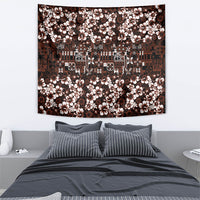 Burgundy Hawaiian Tapa Tribal Hibiscus Tapestry LT9 - Polynesian Pride