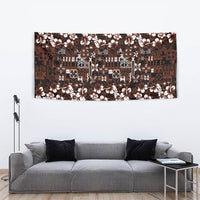 Burgundy Hawaiian Tapa Tribal Hibiscus Tapestry LT9 - Polynesian Pride
