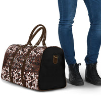 Burgundy Hawaiian Tapa Tribal Hibiscus Travel Bag LT9 - Polynesian Pride