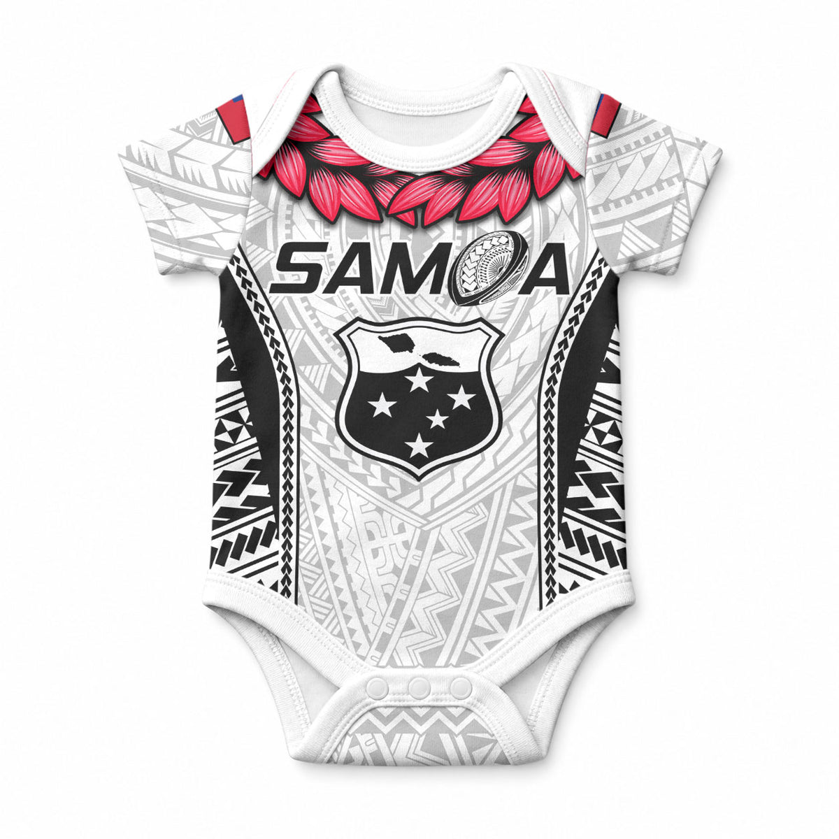 Samoa Rugby Baby Onesie Go Champions World Cup 2023 Polynesian Unique LT9 White - Polynesian Pride