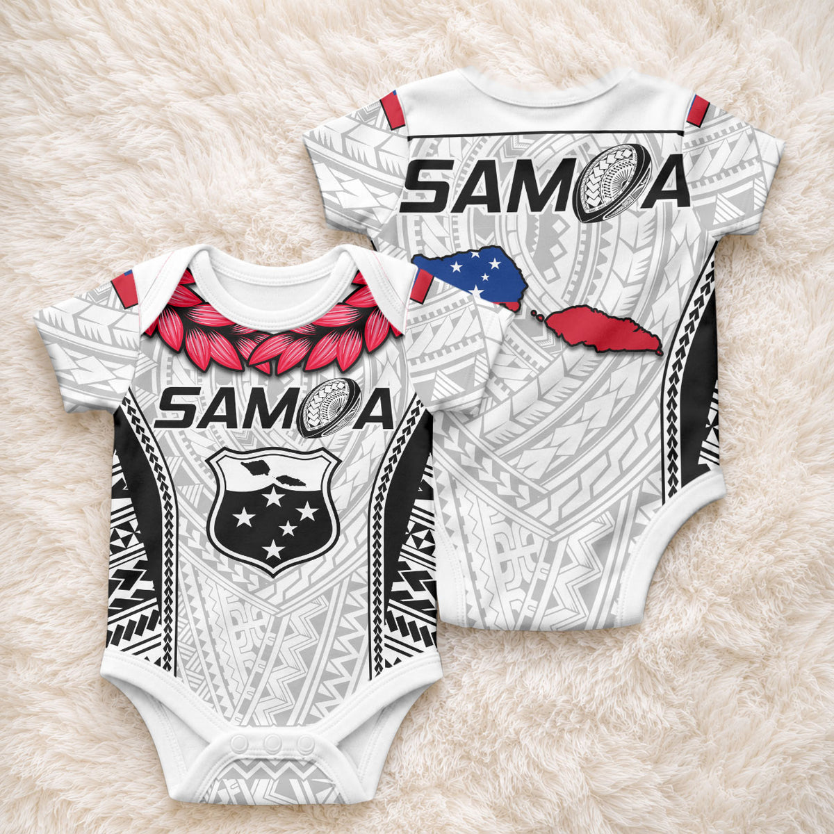 Samoa Rugby Baby Onesie Go Champions World Cup 2023 Polynesian Unique LT9 - Polynesian Pride