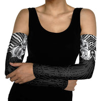 Aotearoa Kowhaiwhai Poutama Black Motif Arm Sleeves LT9 - Polynesian Pride