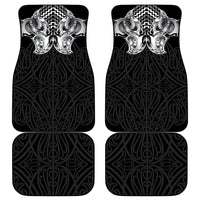 Aotearoa Kowhaiwhai Poutama Black Motif Car Mats LT9 - Polynesian Pride