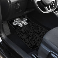 Aotearoa Kowhaiwhai Poutama Black Motif Car Mats LT9 - Polynesian Pride