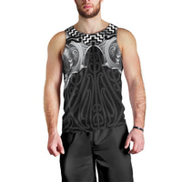 Aotearoa Kowhaiwhai Poutama Black Motif Men Tank Top LT9 - Polynesian Pride