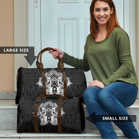 Aotearoa Kowhaiwhai Poutama Black Motif Travel Bag LT9 - Polynesian Pride