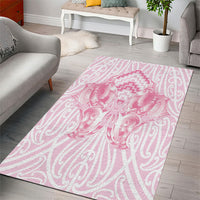 Aotearoa Kowhaiwhai Poutama Pink Motif Area Rug LT9 - Polynesian Pride