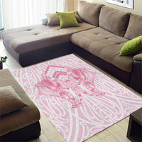 Aotearoa Kowhaiwhai Poutama Pink Motif Area Rug LT9 - Polynesian Pride