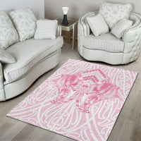 Aotearoa Kowhaiwhai Poutama Pink Motif Area Rug LT9 - Polynesian Pride