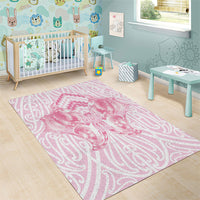 Aotearoa Kowhaiwhai Poutama Pink Motif Area Rug LT9 - Polynesian Pride