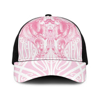 Aotearoa Kowhaiwhai Poutama Pink Motif Baseball Net Cap