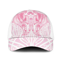 Aotearoa Kowhaiwhai Poutama Pink Motif Baseball Net Cap