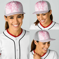 Aotearoa Kowhaiwhai Poutama Pink Motif Baseball Net Cap