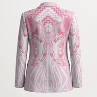 Aotearoa Kowhaiwhai Poutama Pink Motif Blazer LT9 - Polynesian Pride