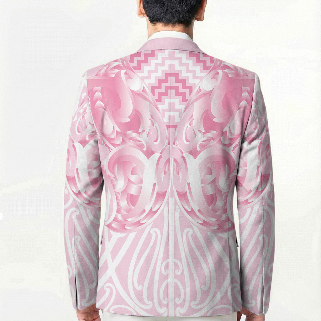 Aotearoa Kowhaiwhai Poutama Pink Motif Blazer LT9 - Polynesian Pride