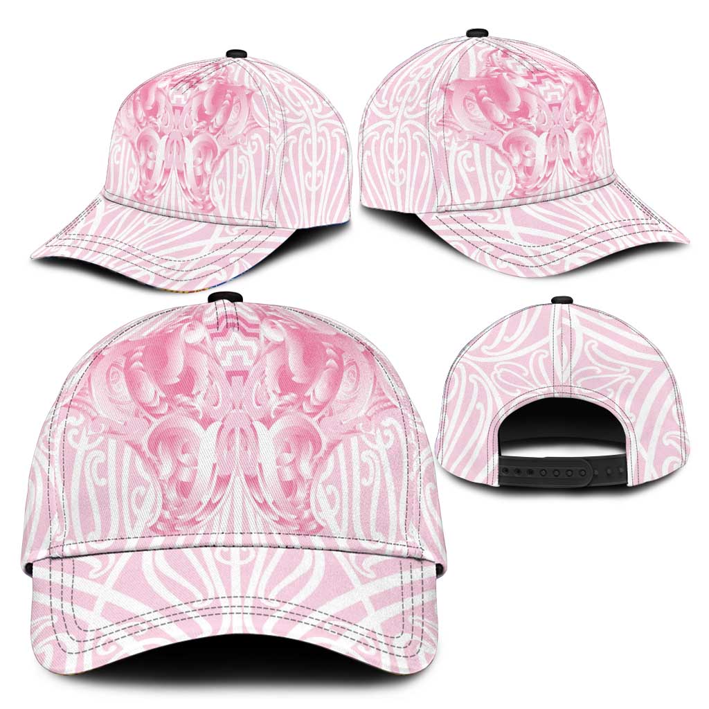 Aotearoa Kowhaiwhai Poutama Pink Motif Classic Cap LT9 - Polynesian Pride