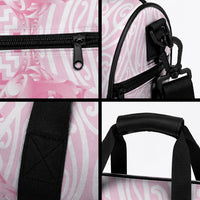 Aotearoa Kowhaiwhai Poutama Pink Motif Duffle Bag LT9 - Polynesian Pride