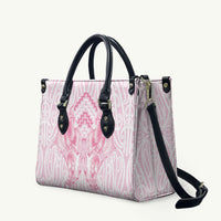 Aotearoa Kowhaiwhai Poutama Pink Motif Leather Bag LT9 Pink - Polynesian Pride