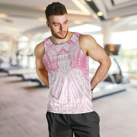 Aotearoa Kowhaiwhai Poutama Pink Motif Men Tank Top LT9 Pink - Polynesian Pride
