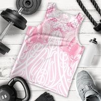 Aotearoa Kowhaiwhai Poutama Pink Motif Men Tank Top LT9 - Polynesian Pride