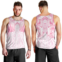 Aotearoa Kowhaiwhai Poutama Pink Motif Men Tank Top LT9 - Polynesian Pride