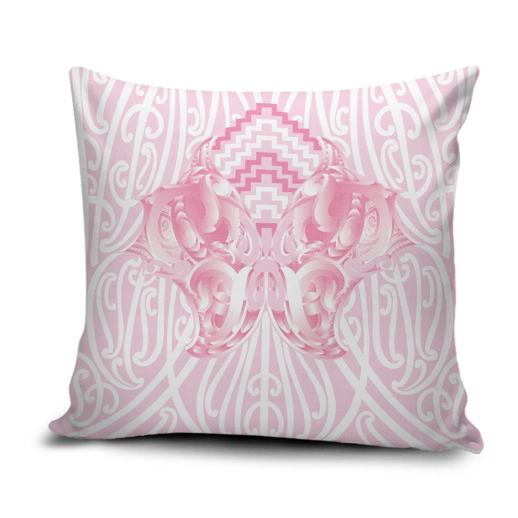 Aotearoa Kowhaiwhai Poutama Pink Motif Pillow Cover LT9 Pink - Polynesian Pride