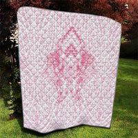 Aotearoa Kowhaiwhai Poutama Pink Motif Quilt LT9 - Polynesian Pride