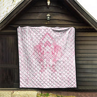Aotearoa Kowhaiwhai Poutama Pink Motif Quilt LT9 - Polynesian Pride