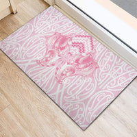 Aotearoa Kowhaiwhai Poutama Pink Motif Rubber Doormat LT9 - Polynesian Pride
