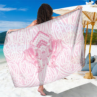 Aotearoa Kowhaiwhai Poutama Pink Motif Sarong LT9 One Size 44 x 66 inches Pink - Polynesian Pride
