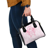 Aotearoa Kowhaiwhai Poutama Pink Motif Shoulder Handbag LT9 - Polynesian Pride