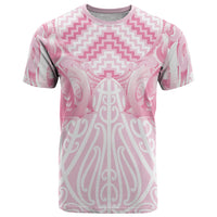 Aotearoa Kowhaiwhai Poutama Pink Motif T Shirt LT9 Pink - Polynesian Pride